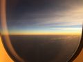 Sunrise flying into Dubai