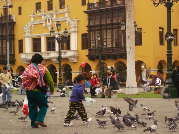 Enfants et oiseaux, Plaza de Armas