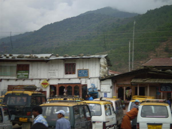 The Taxi Stand at Wangdue town
