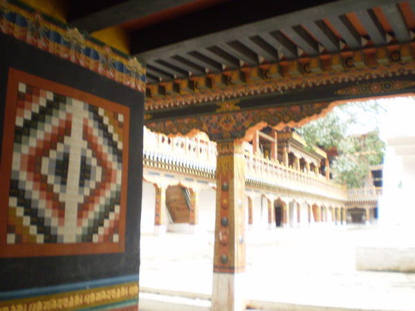 Zig Zag Designs on the Wall - Punakha Dzong