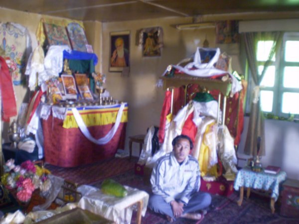 Inside the temple at Gurudongmar