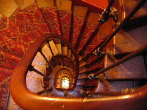 A winding staircase