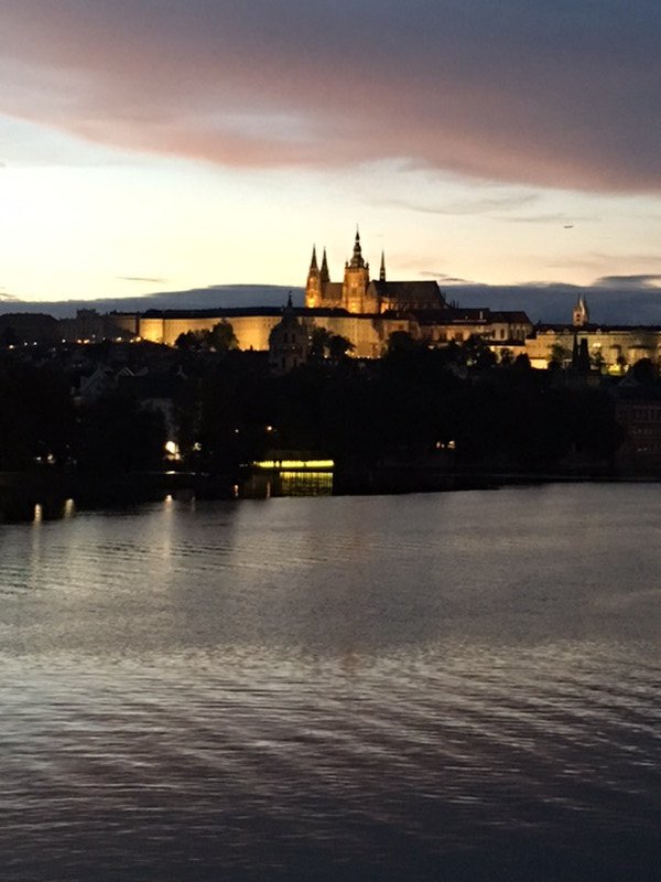 St Vitus Cathedral and Prague Castle at night
