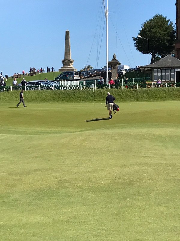 Mike approaching the 18th