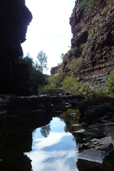 the reflection of Knox Gorge
