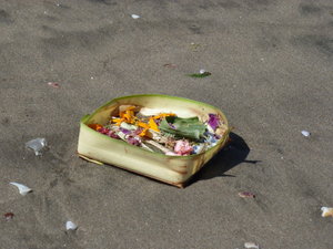 Offerings to the Gods on the beach