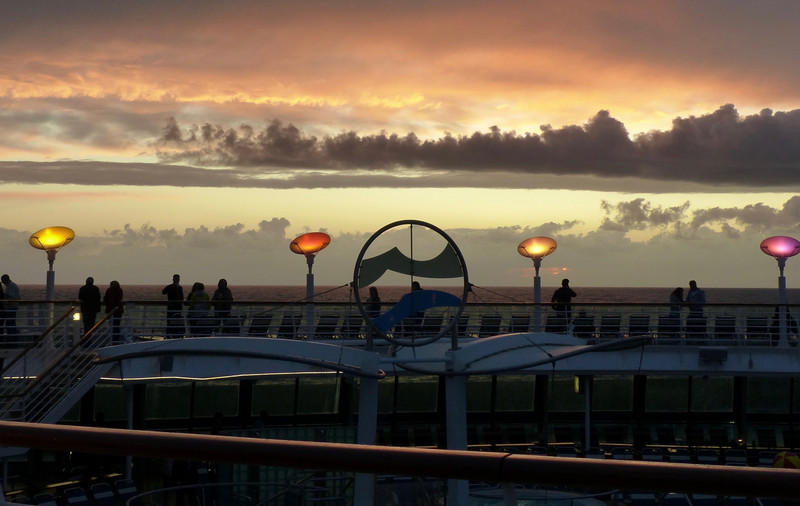 Top deck sunset view