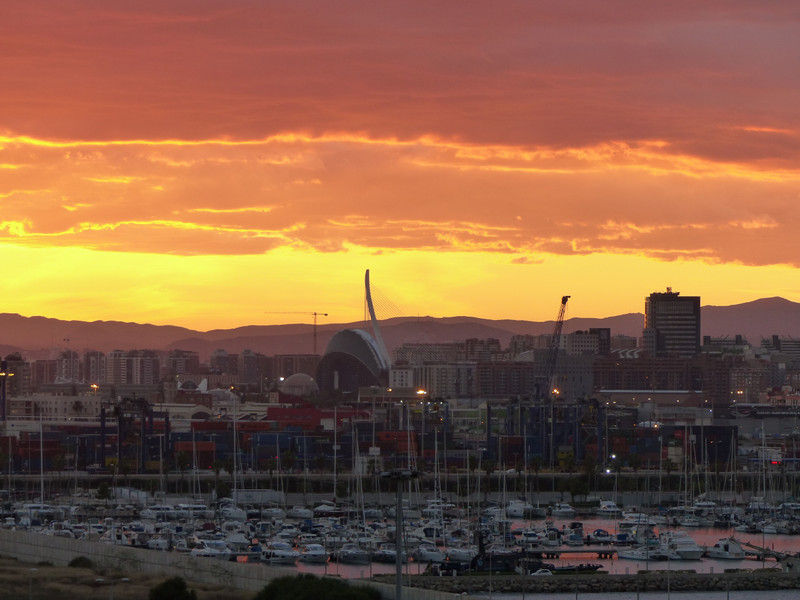 Sunset over Valencia