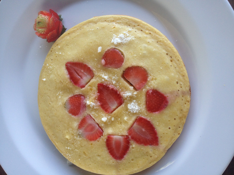 Pancake with local strawberries