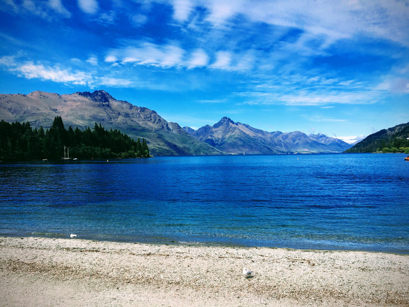 View from the beach in Queenstown