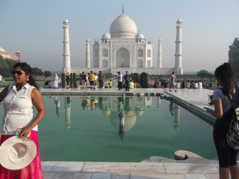 Taj Mahal Front Sunrise Reflections 2