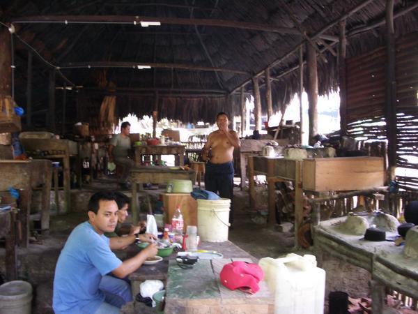 The workers at Yaxha.
