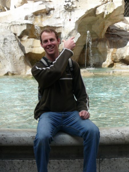 Dan at Trevi Fountain