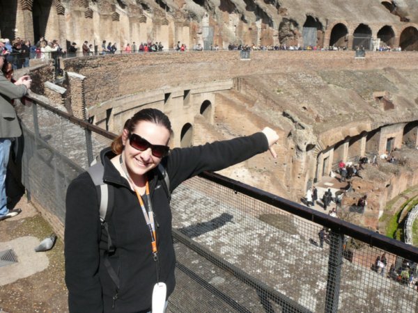Trish at the Colosseum