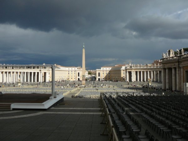 St Peter's Square from just outside the Basilica