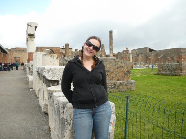 Trish at the Forum at Pompeii