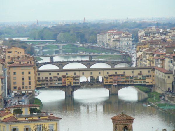 View of Ponte Vecchio from the Uffizi Gallery