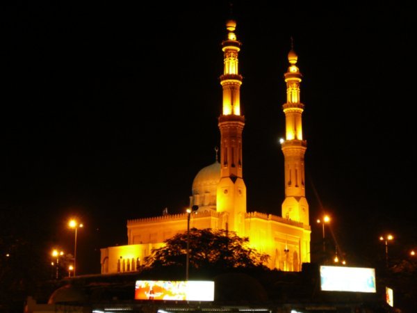 A Mosque at night, in Aswan