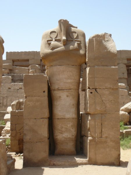 Remains of a statue at Karnak Complex