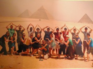 Our GoBus group at the Pyramids
