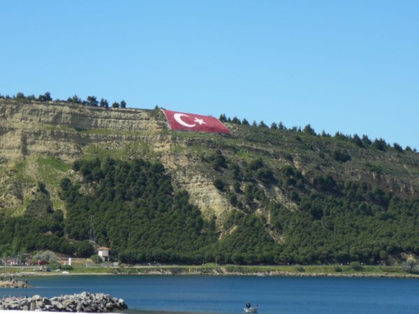Turkish Flag in the hills