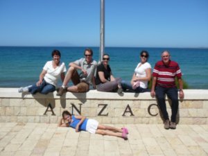 The whole family at ANZAC Cove