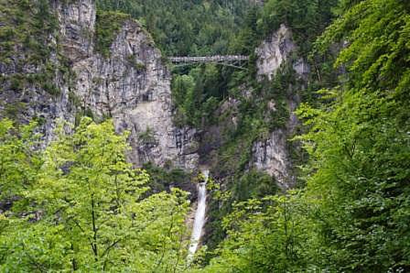 View of Waterfall and Bridge
