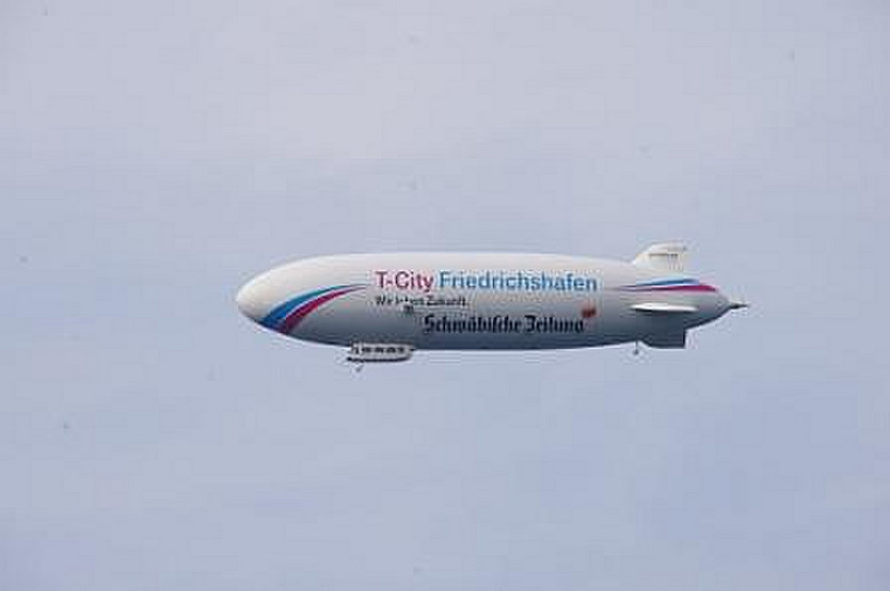 Zeppelin over Friedrichshafen