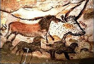 Bull and Horses in Lascaux Cave 