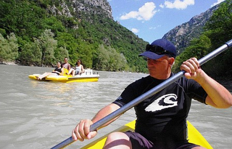 Jim Paddling the Kayak 