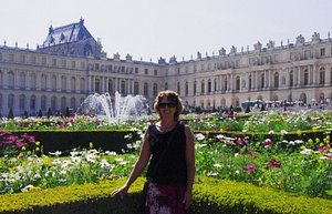 Kim in Front of Palace of Versailles