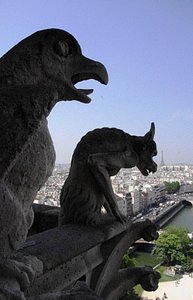 Gargoyles Guarding Notre Dame Cathedral