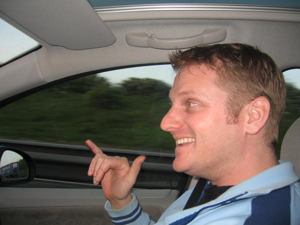James driving to Darlington