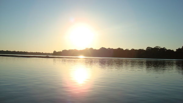 Sunset over the Rio Madre de Dios