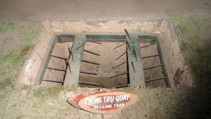 Window traps constructed throughout the jungle by the Viet Cong