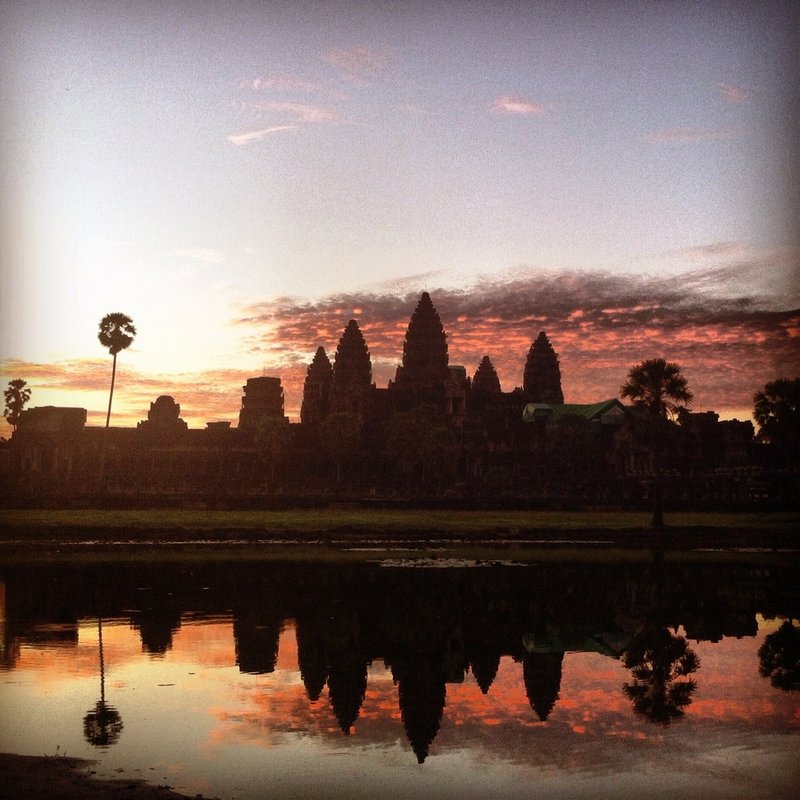 Epic sunrise at Angkor Wat