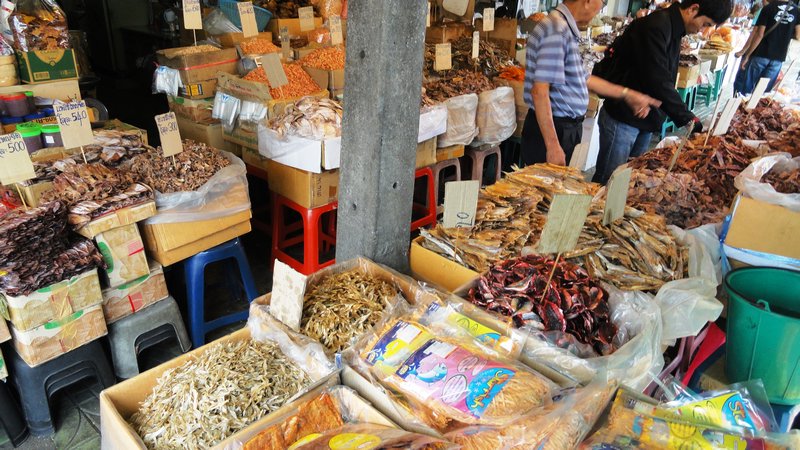 Dried seafood market in China Town