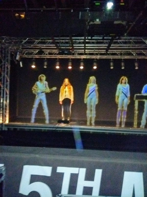 Performing onstage with ABBA, ABBA Museum, Stockholm
