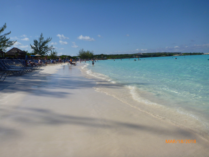 Beach at Half Moon Cay, Bahamas