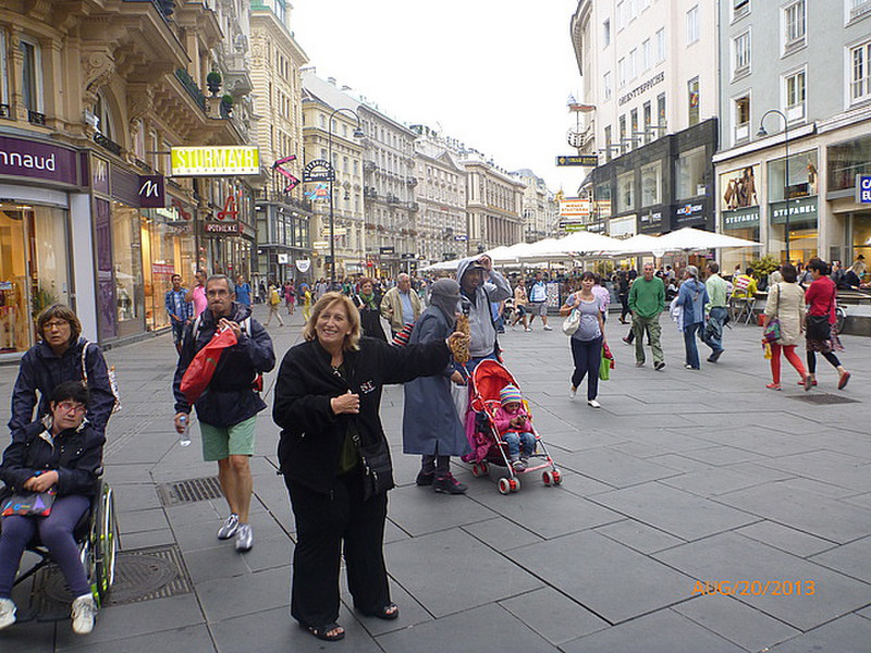 Mom on the streets of Vienna