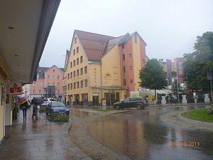 Lookin at Hotel Sonne from train station