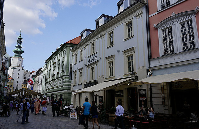 Our hotel in Bratislava on main street