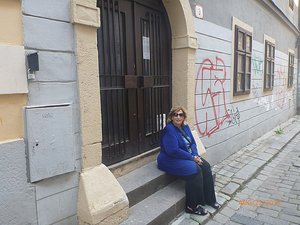 Mom on the street in Bratislava