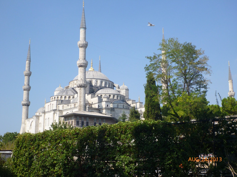Blue Mosque from our hotel balcony
