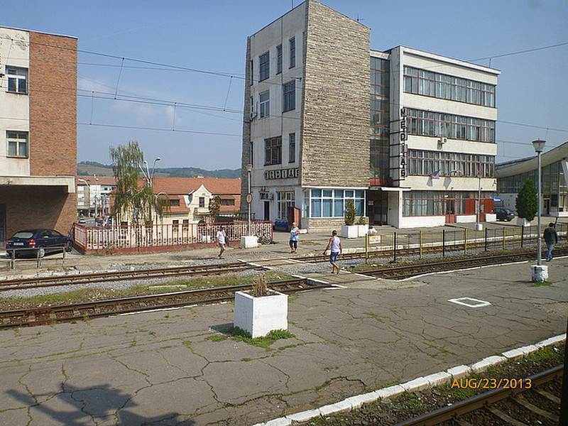 Typical train station in Romania