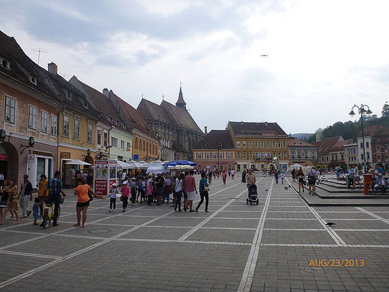Main town square in old town Brasov