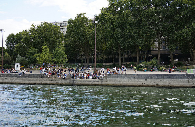 Along the banks of the Seine River in Paris