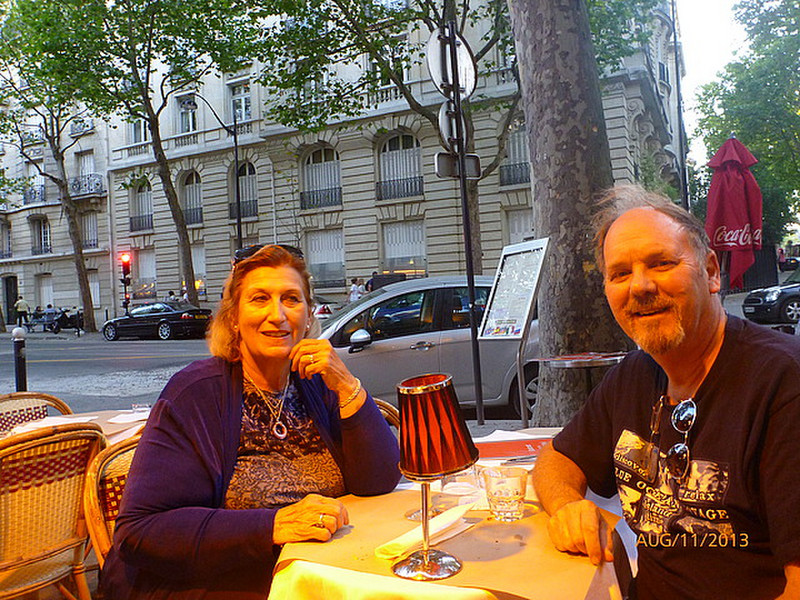 Eating dinner Sunday night in Paris
