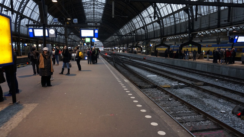 At Amsterdam Centraal heading to Germany 