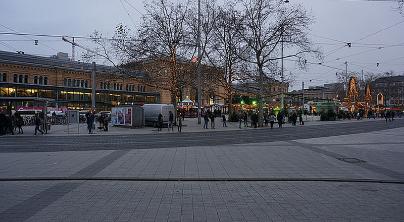 Christmas Market at the HBF across from hotel